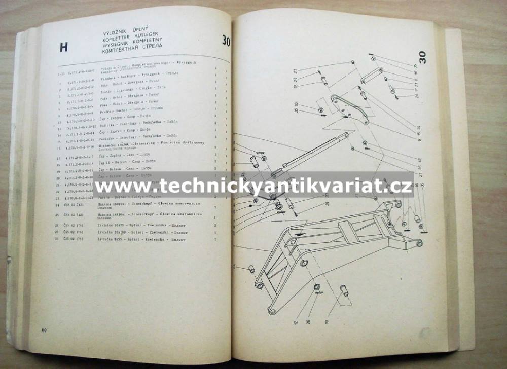 HON 053 - katalog náhradných dielov (1974)