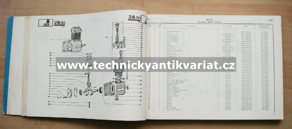 Avia A30 valník - katalog náhradních dílů (1982)