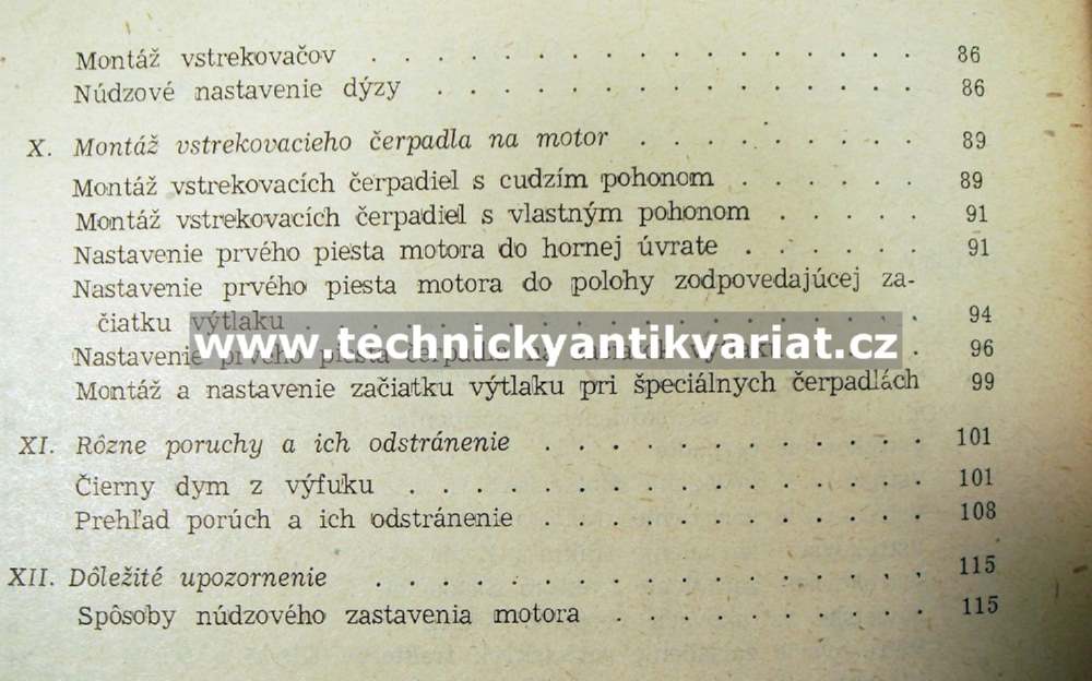 Obsluha vstrekovacieho zariadenia naftových motorov - Jaromír Indra (1955)