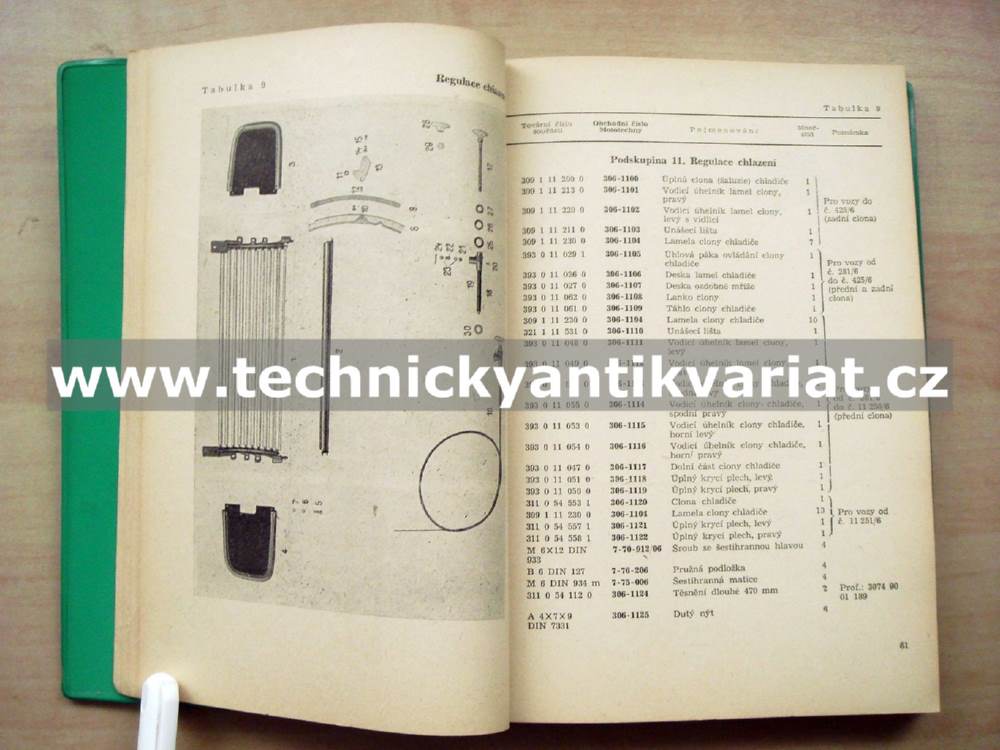 Wartburg - Katalog náhradních součástí (1958)