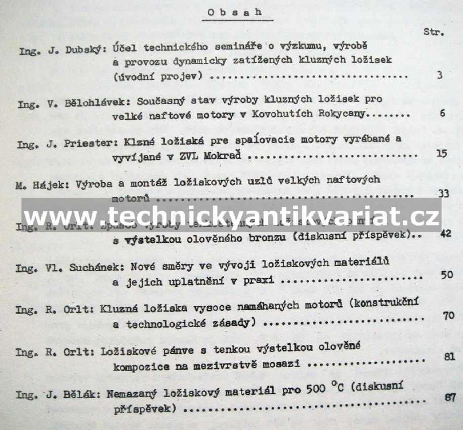 Dynamicky zatížená kluzná ložiska 1 (1968)