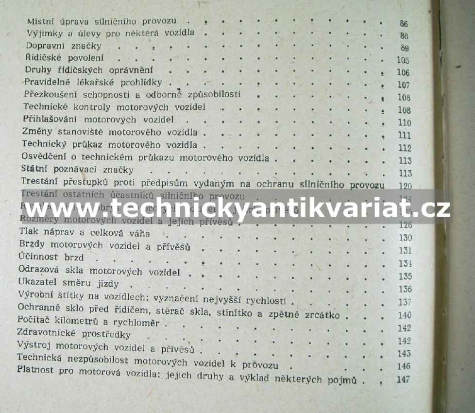 Učebnice předpisů silničního provozu - Srnec, Vinš (1955)