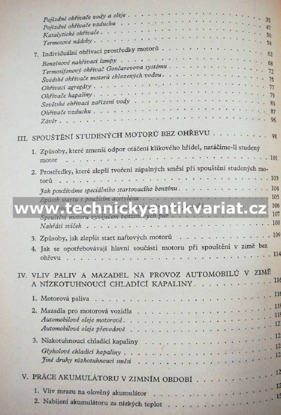 Provoz motorových vozidel v zimě (1958)