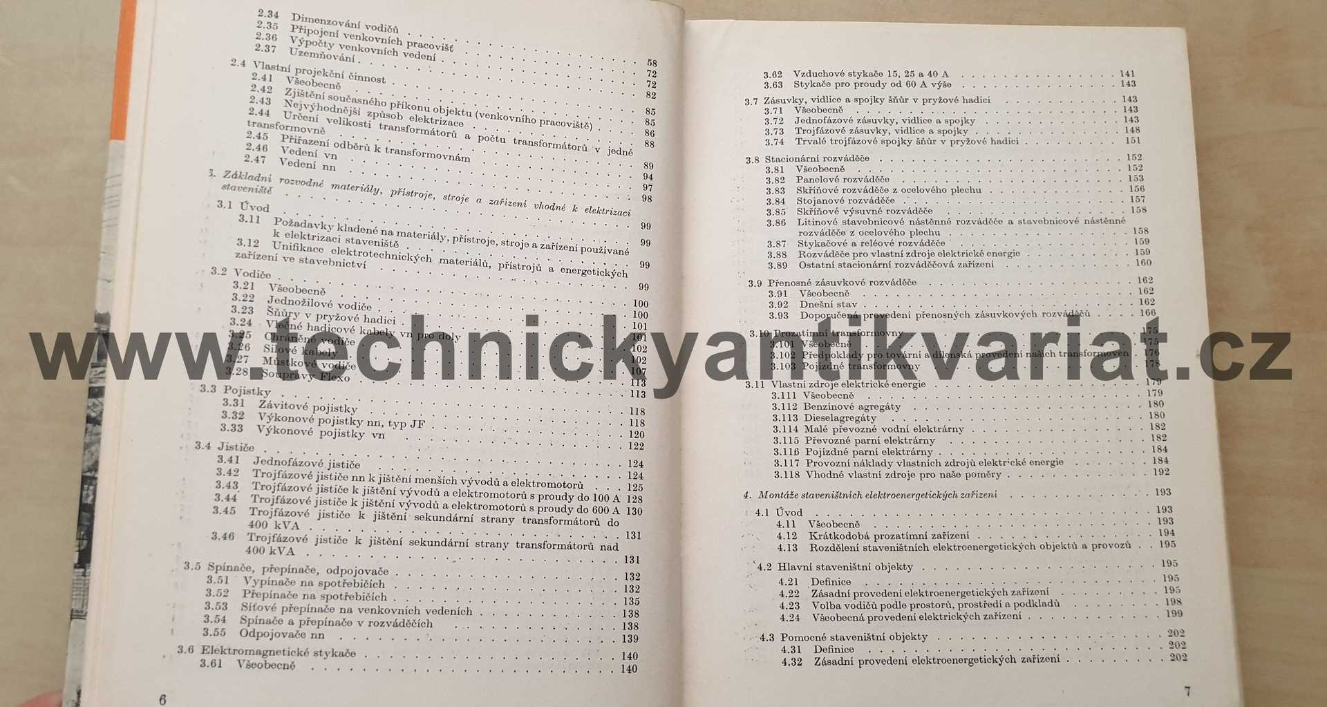 Elektrická zařízení na staveništích - Šilha (1961)