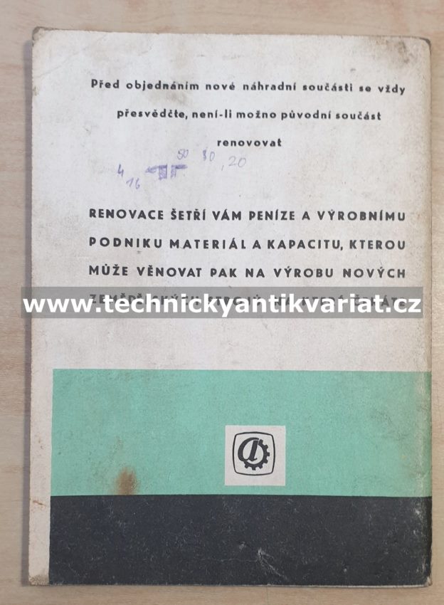 Čtyřřádkový sázeč brambor polonesený 4-SaBP-75-10 - návod k obsluze, seznam dílů (1973)