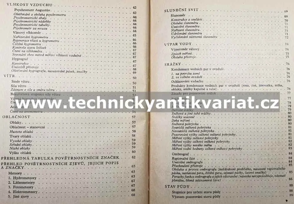 Návod pozorovatelé povětrnostních stanic meteorologické služby v ČSR (1955)