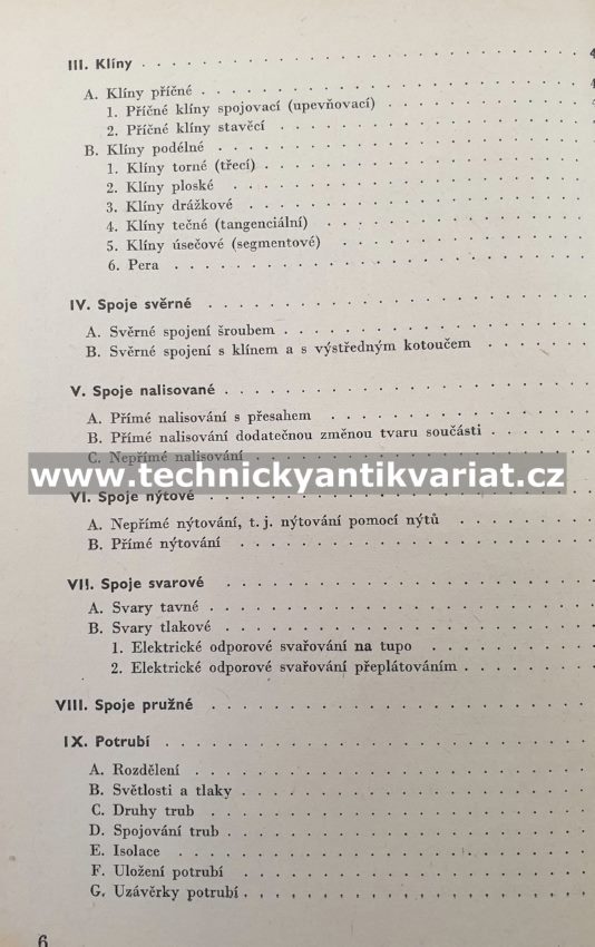 Strojnictví IV. Strojní součásti (1958)