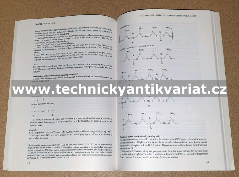 Compendium of Macromolecular Nomeclatur - W.V.Metanomski (1991)