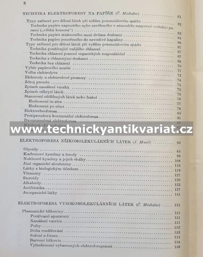 Elektroforesa na papíře a v jiných nosičích - Michalec, Kořínek, Musil, Růžička (1959)