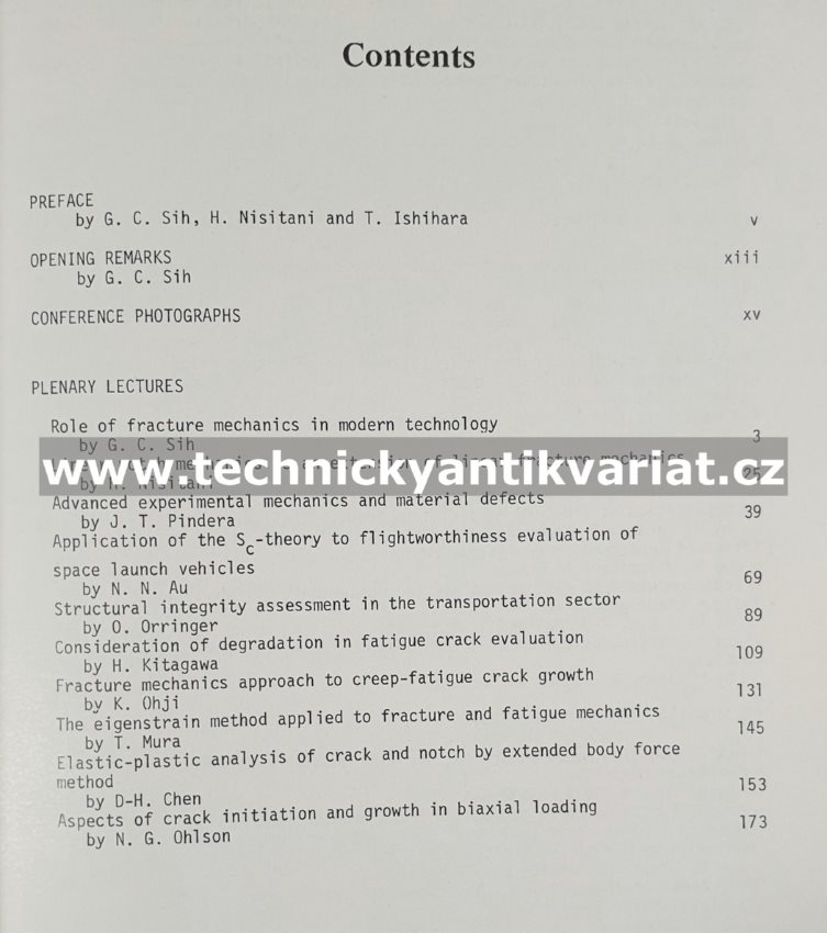 Role of Fracture Mechanics in Modern technology - Sih, Nisitani, Ishihara (1987)
