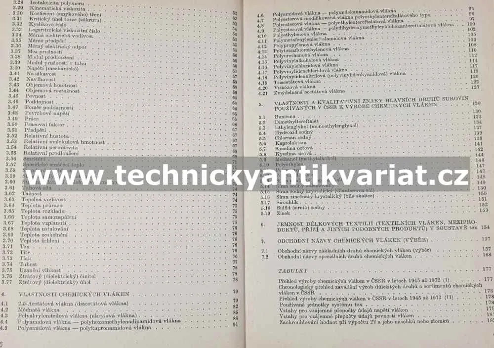 Příruční tabulky pro chemiky vláknaře - J.Foltýn (1975)