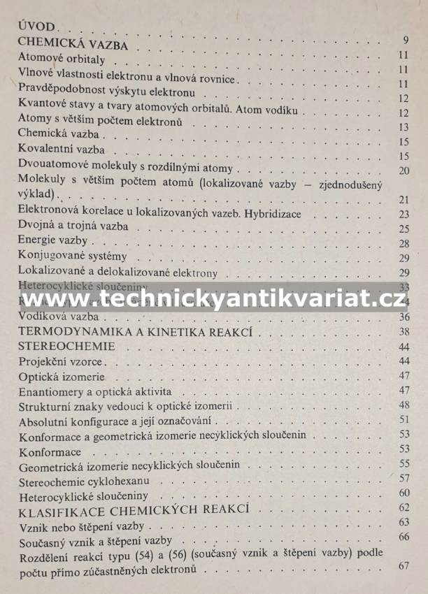 Reakční mechanismy v organické chemii - Panchartek, Štěrba, Večeřa (1981)