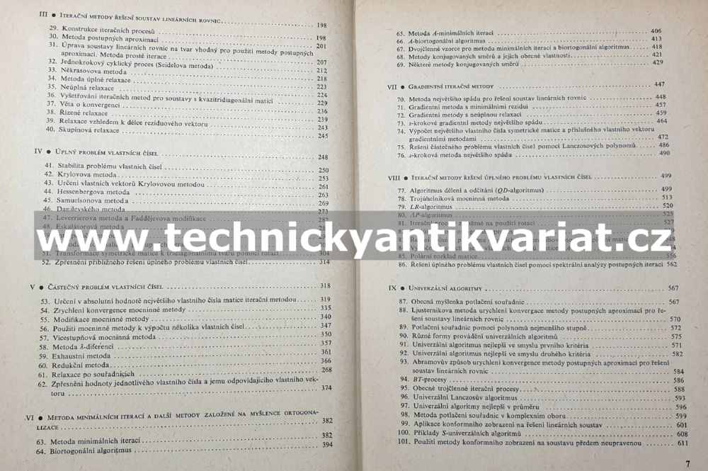 Numerické metody lineární algebry - Fadějjev, Faddějevová (1964)