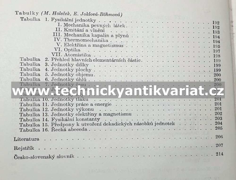 Řešené příklady z fysiky - Fojtík, Holeček, Joklová (1959)
