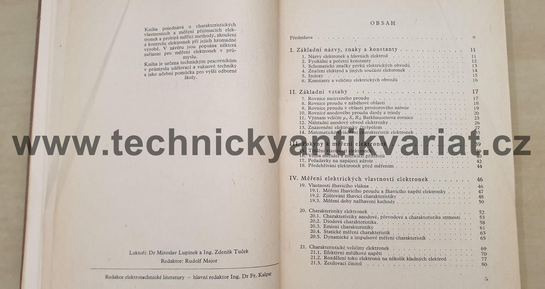Měření přijímacích elektronek - Jaroslav Kramář (1954)