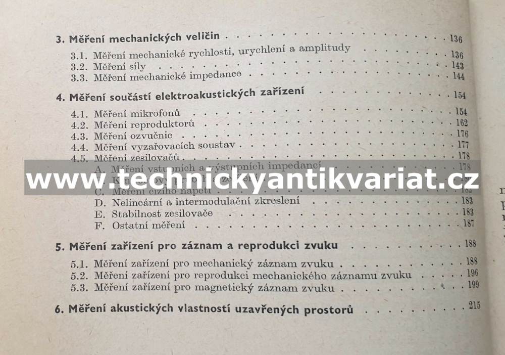 Nízkofrekvenční a elektroakustická měření - Aleš Boleslav (1961)