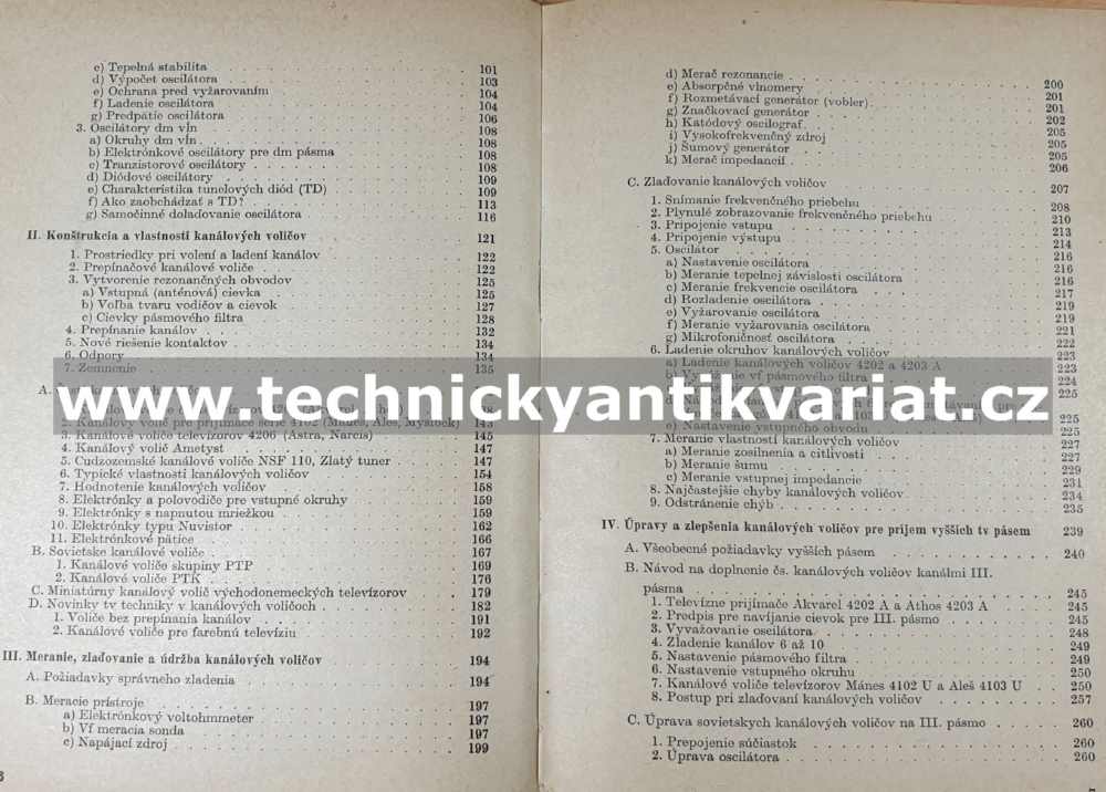 Kanálové voliče televízorov - K.Dillnberger (1958)