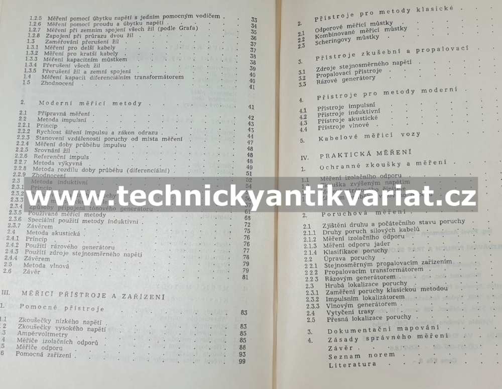 Vyhledávání poruch a tras silových kabelů - Aschermann, Papík (1969)