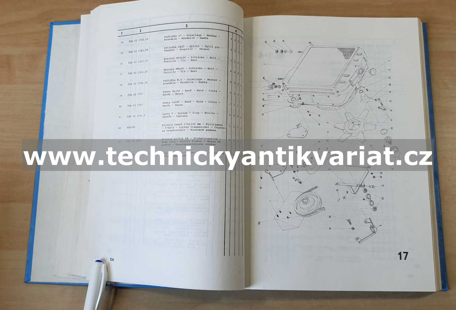 UN 053 - katalog súčiastok a náhradných dielov (1989)
