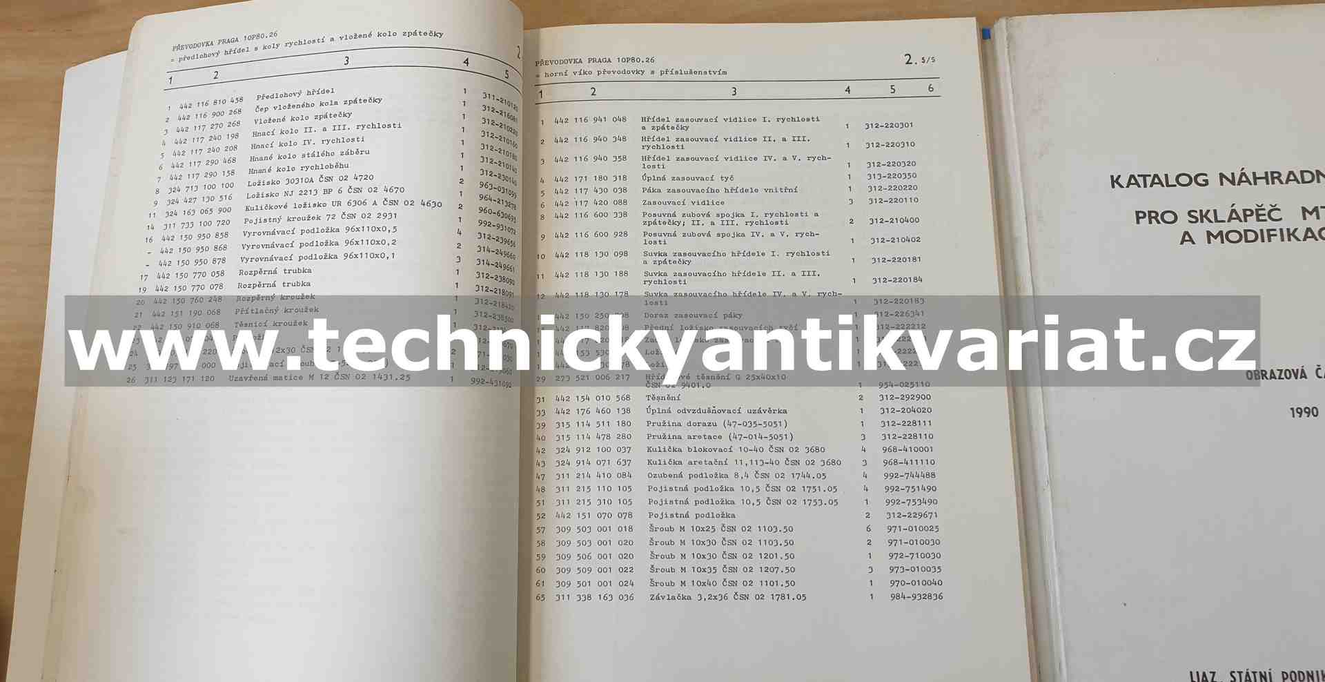 Liaz MTS 24 - katalog náhradních dílů (1990)
