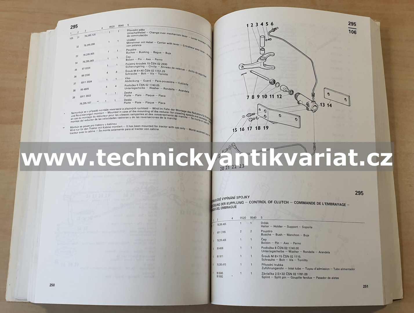 Zetor 9520 9540 - katalog náhradních dílů (1992)