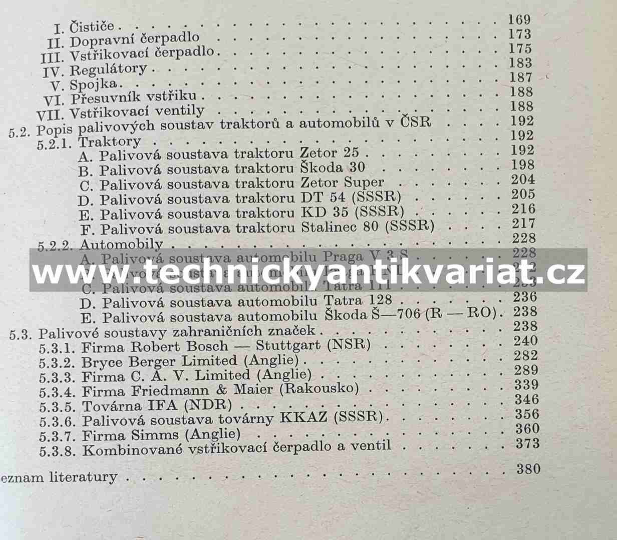Palivová soustava vznětových motorů - Radko Sáblík (1959)