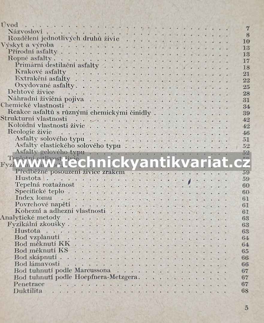 Asfalty jejich výroba a použití - Václav Beneš (1961)