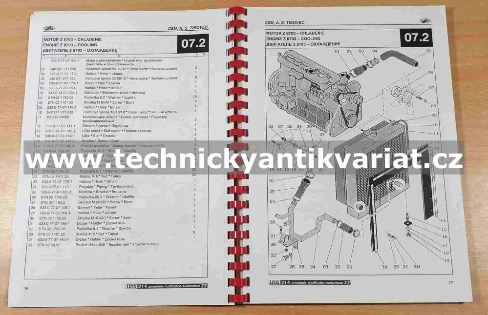 UDS 214 - katalog náhradných dielov (2002)