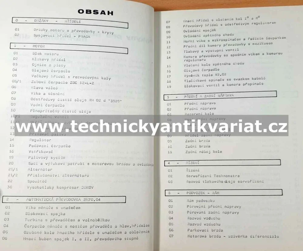 Karosa B731 - katalog náhradních dílů (1982)