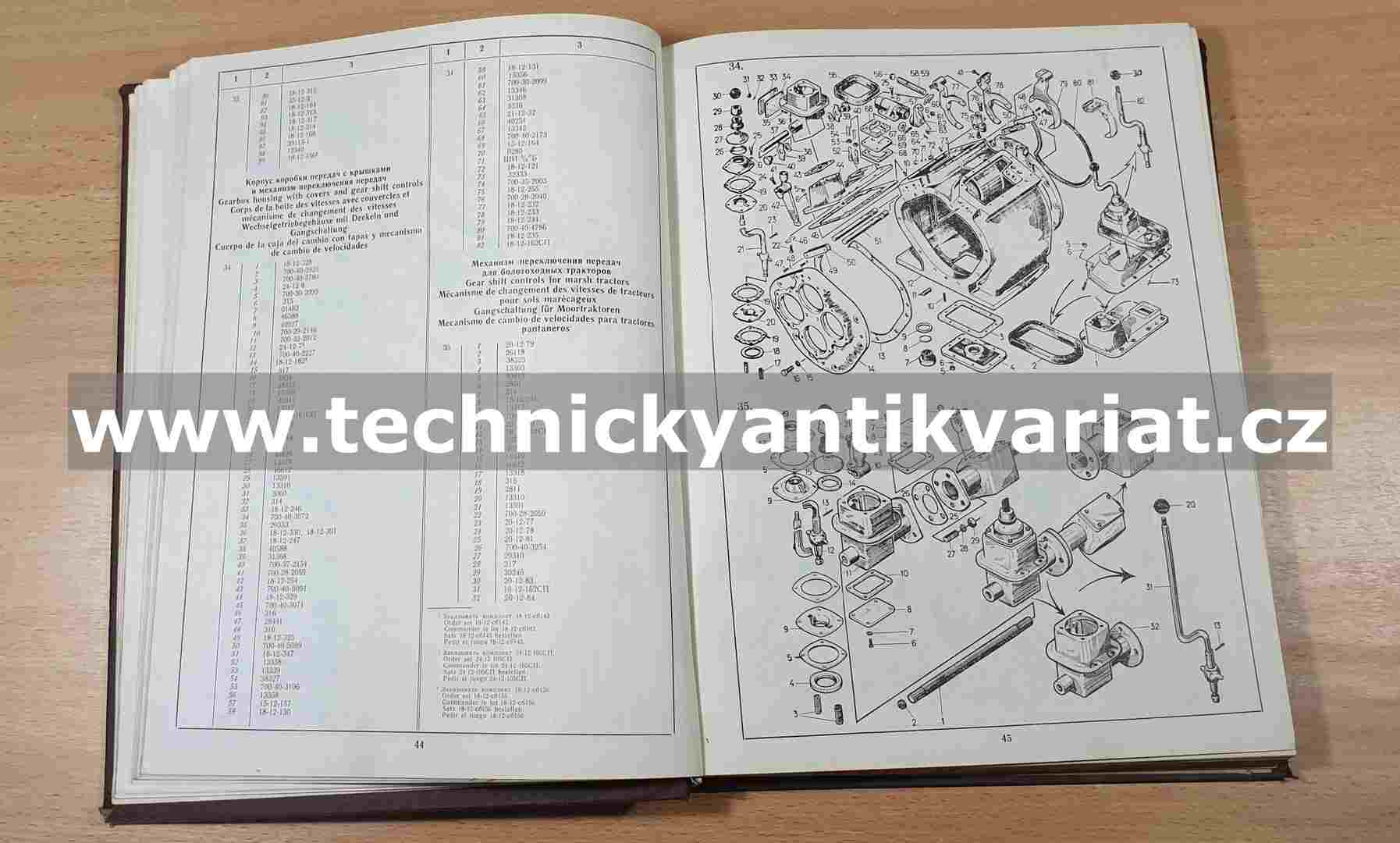 Traktor T130 - katalog náhradních dílů 