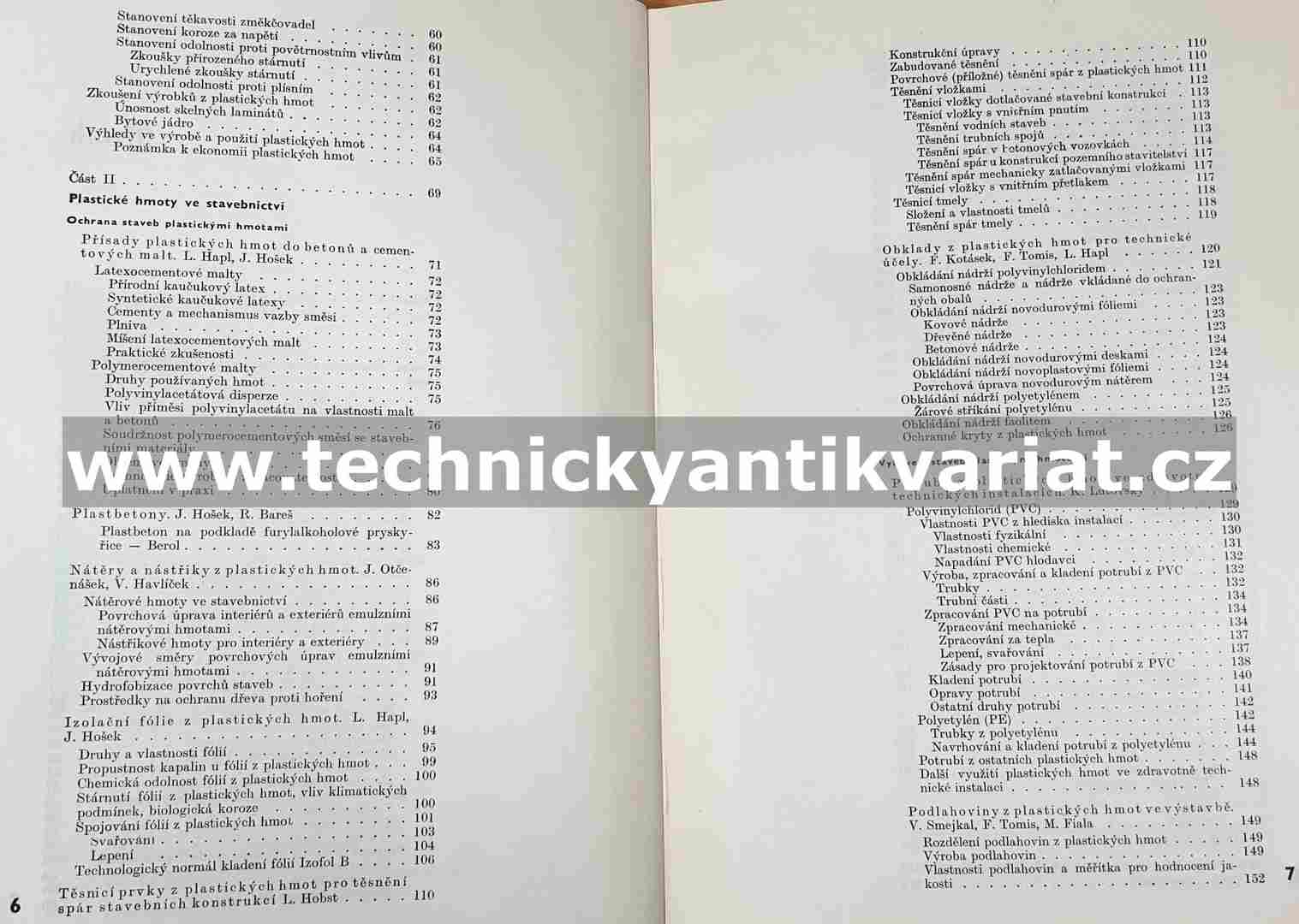 Plastické hmoty ve stavitelství - Stanislav Hapl (1964)