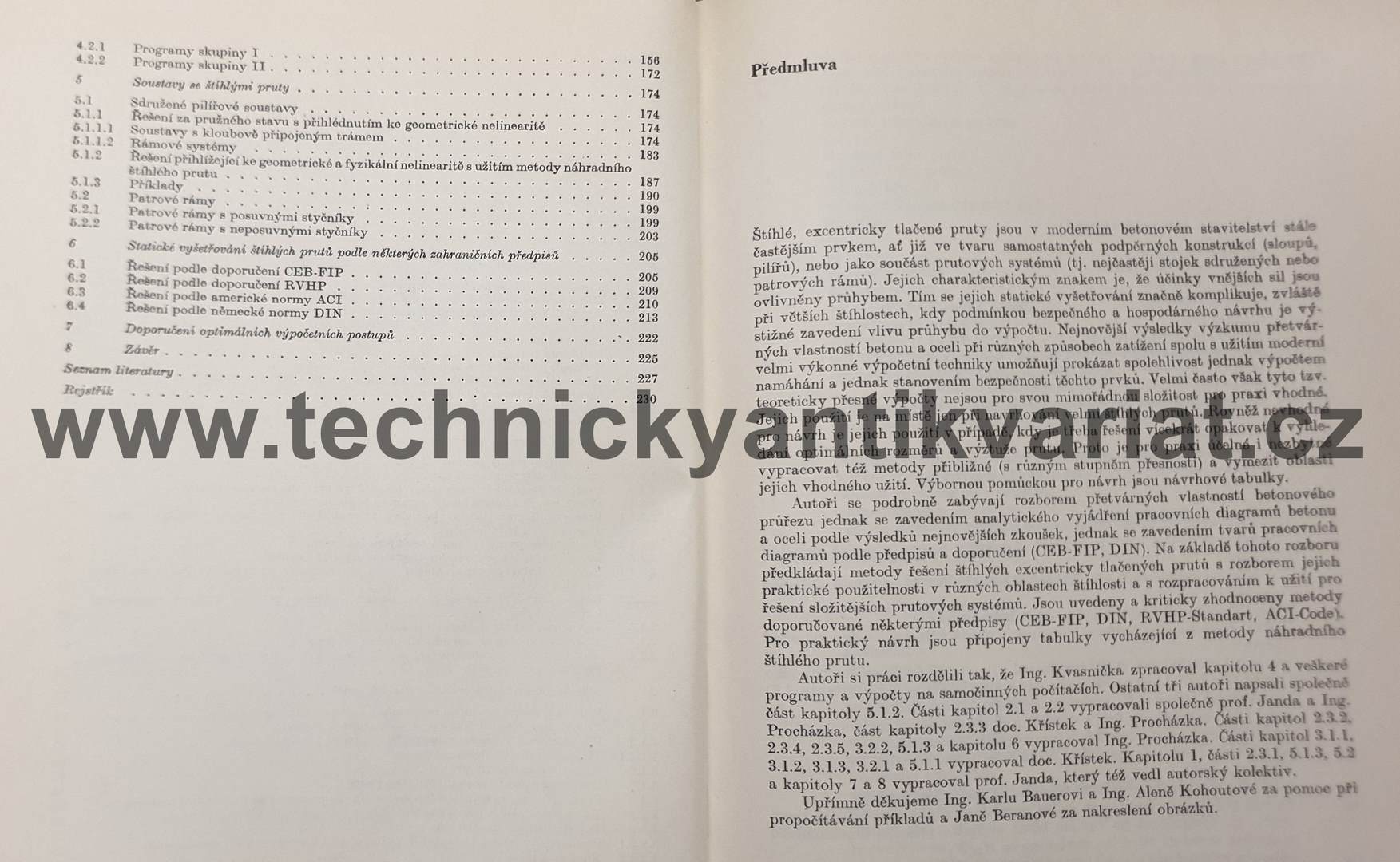 Štíhlé betonové stlačené pruty - Janda, Křístek, Kvasnička, Procházka (1983)