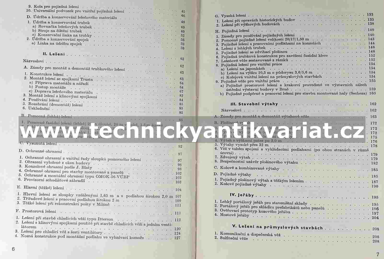Trubková lešení a pomocné trubkové lešení - J. Koubek, M. Hurych (1963)