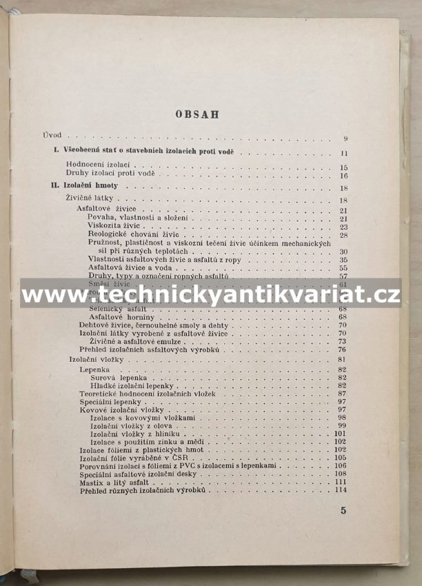 Izolace proti vodě - Vilém Cigánek (1960)