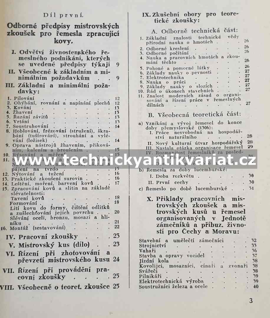 Mistrovské zkoušky černých řemesel - František Moravec (1946)