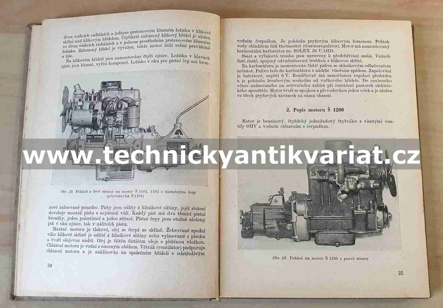 Škoda 1101, 1102, 1200 - technický popis, řízení a údržba