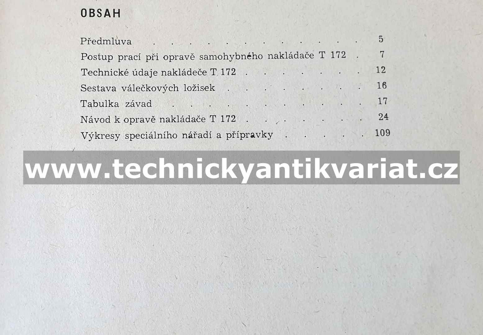 T172 Samohybný nakladač - dílenská příručka (1964)