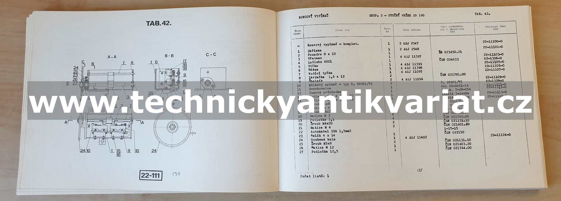SD 160 Samohybný jeřáb - katalog náhradních dílů