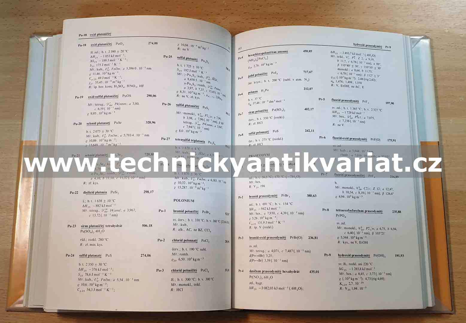 Chemické tabulky anorganických sloučenin - Březina, Mollin, Pastorek, Šindelář (1986)