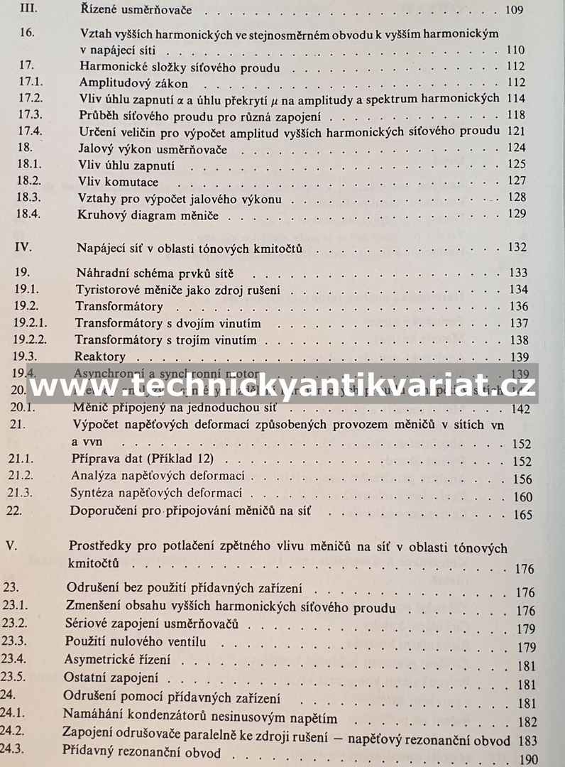 Zpětný vliv výkonových polovodičových měničů na napájecí síť - Mačát, Vaculíková, Záviška (1978)