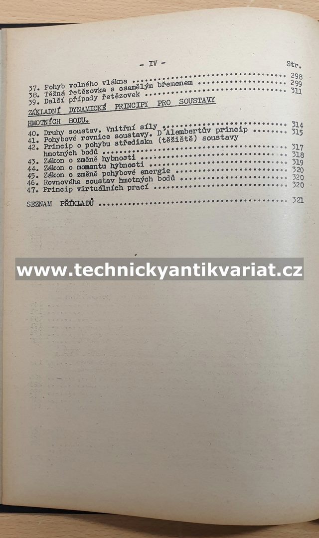 Technická mechanika tuhých těles I.Mechanika hmotného bodu - Josef Šrejtr (1948)