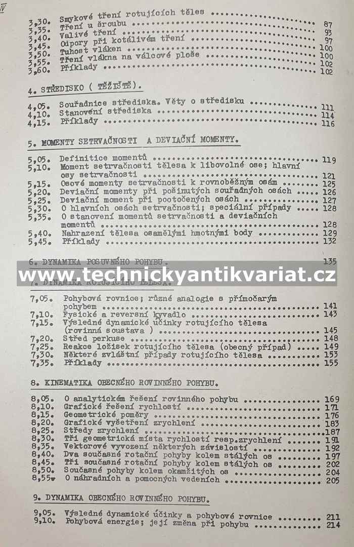 Technická mechanika tuhých těles I.Mechanika tělesa - Josef Šrejtr (1947)