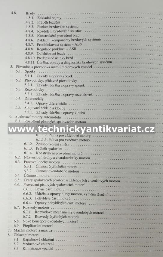 Učebnice pro řidiče a opraváře automobilů - Motejl, Horejš (1998)