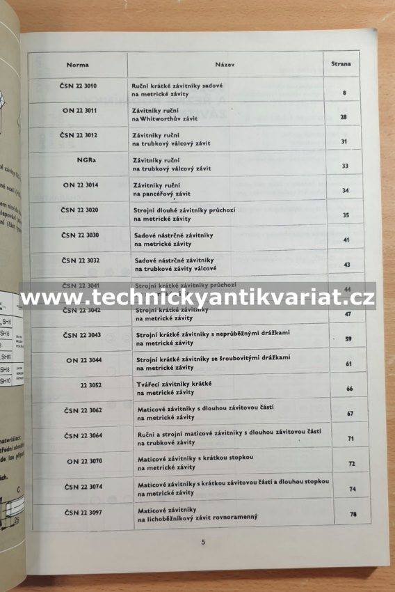 OSAN Nástroje na řezání a válcování závitů (1986)
