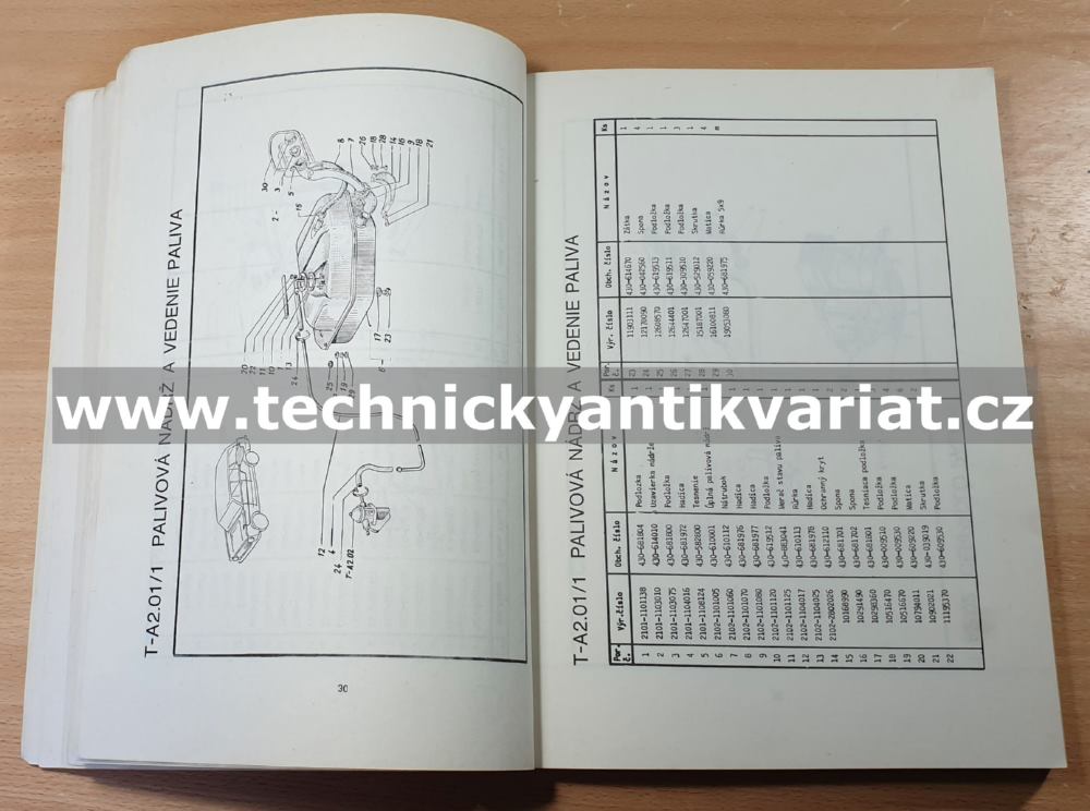 Vaz 2101 - katalog náhradních dílů (1973)