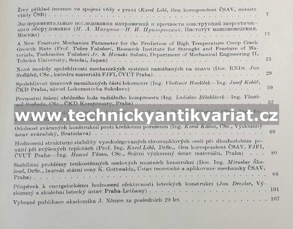 Mezní stavy a spolehlivost mechanických systémů (1981)
