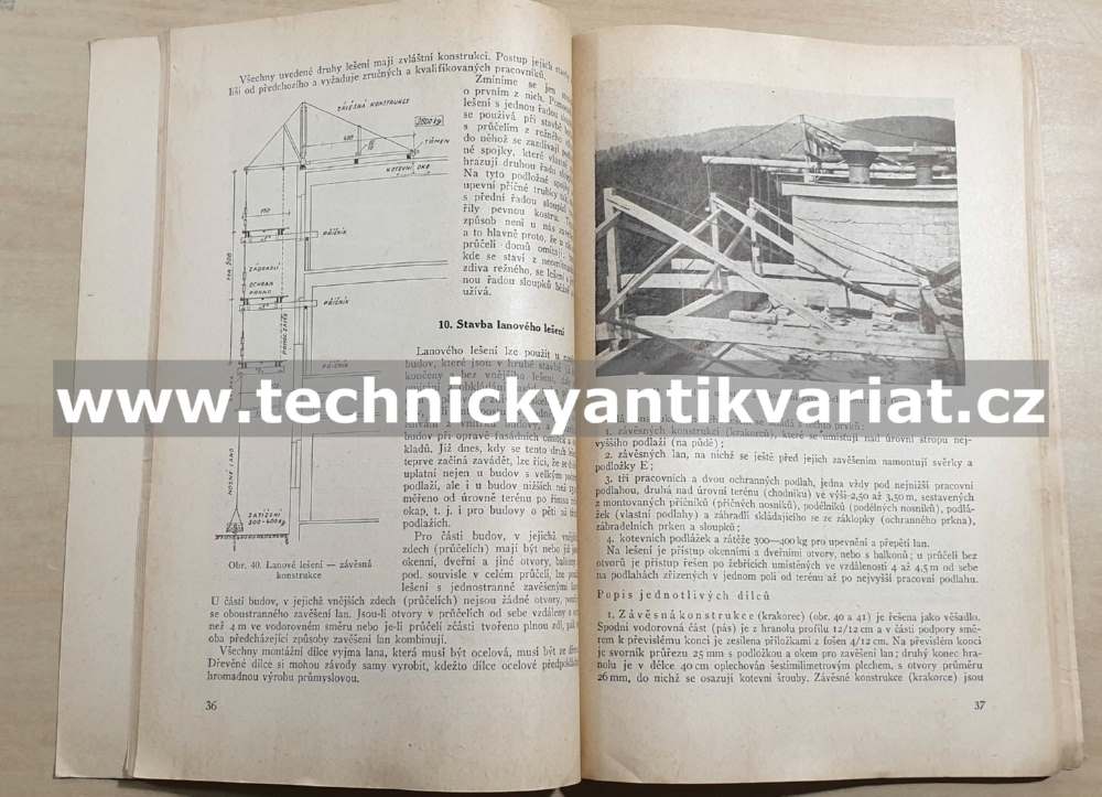 Stavba lešení a výtahových věží - Josef Chvalina (1955)