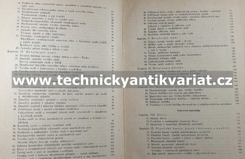 Technologie kovů I. - nauka o materiálu (1955)