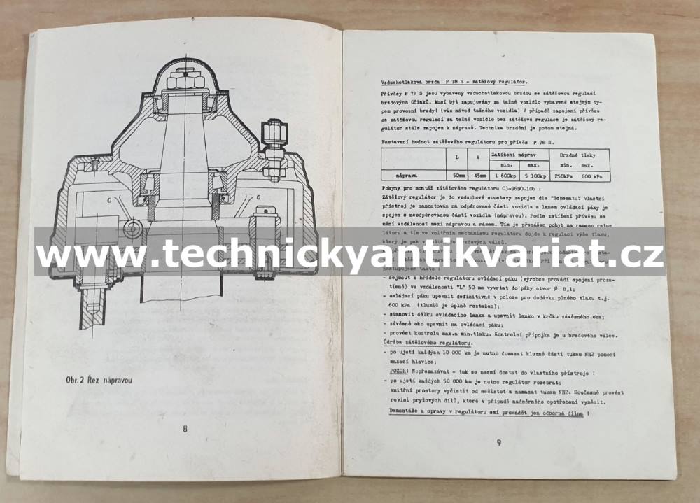 Přívěs P93s P78s - návod, katalog (1978)