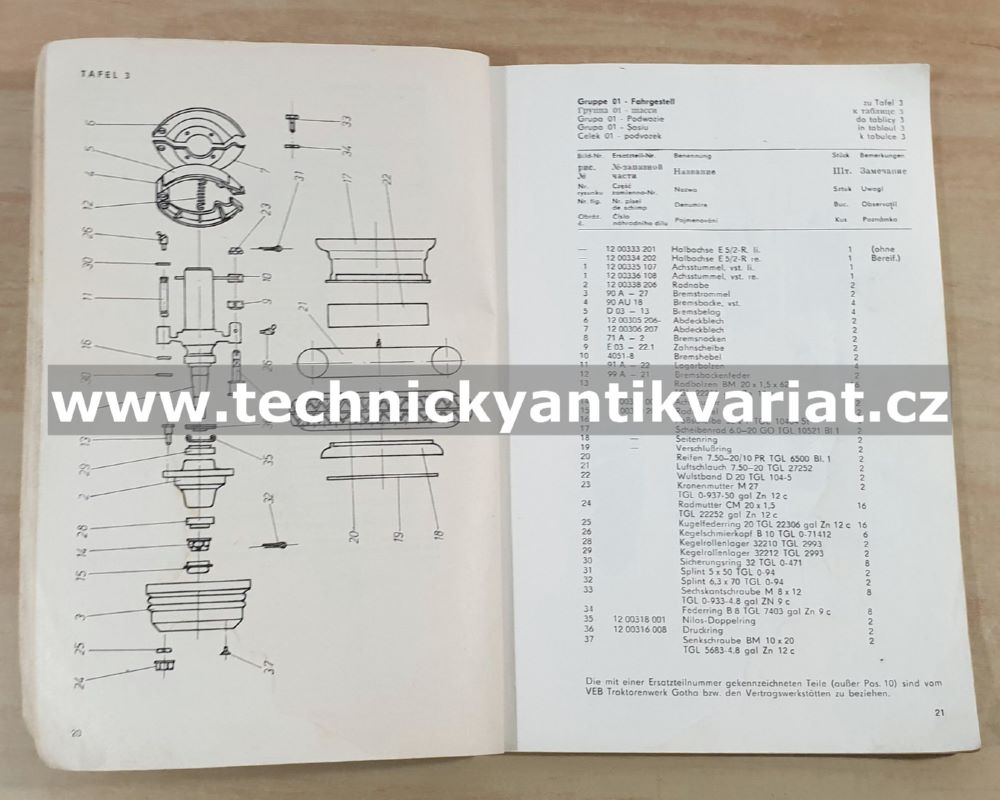 Fortschritt F 405 A Dampfmaschine - Ersatzteilkatalog (1980)
